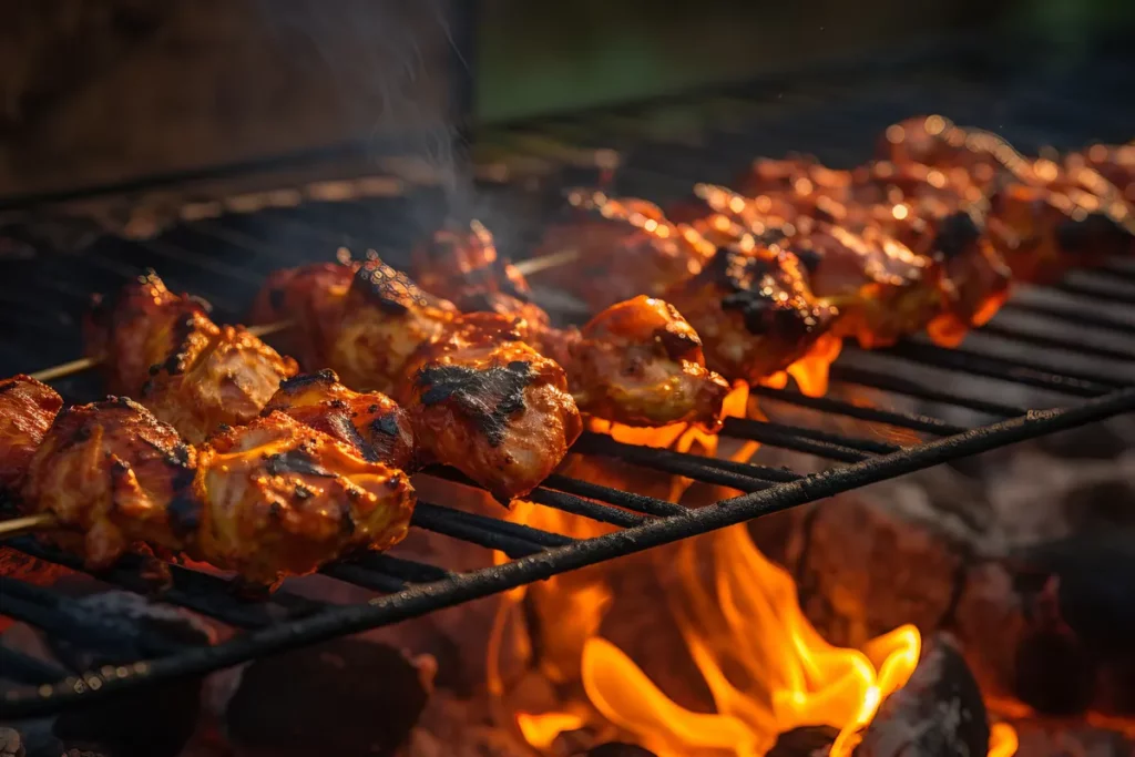 Smoking chicken with apple juice spritz for enhanced flavor and tenderness