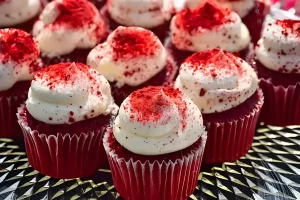 Mini cupcakes in a baking tray