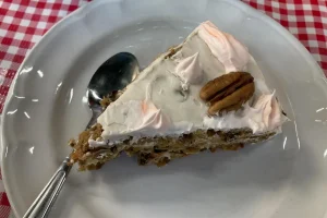 Golden-baked Pecan Cream Pie fresh out of the oven