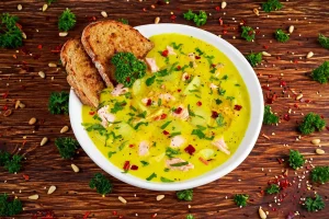 Preparation of Chicken Florentine Soup