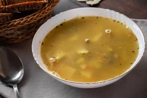 Bowl of Chicken Florentine Soup