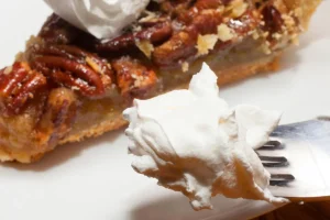 Freshly baked pecan cream pie