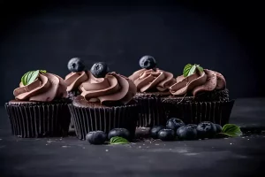 Decorated gluten-free cupcakes with colorful toppings